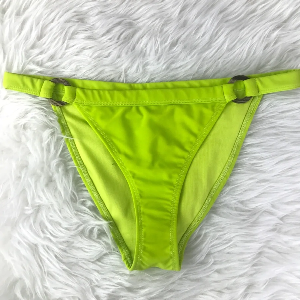 Topshop Bikini Bottom Lime Green Size 10 - Picture 1 of 5